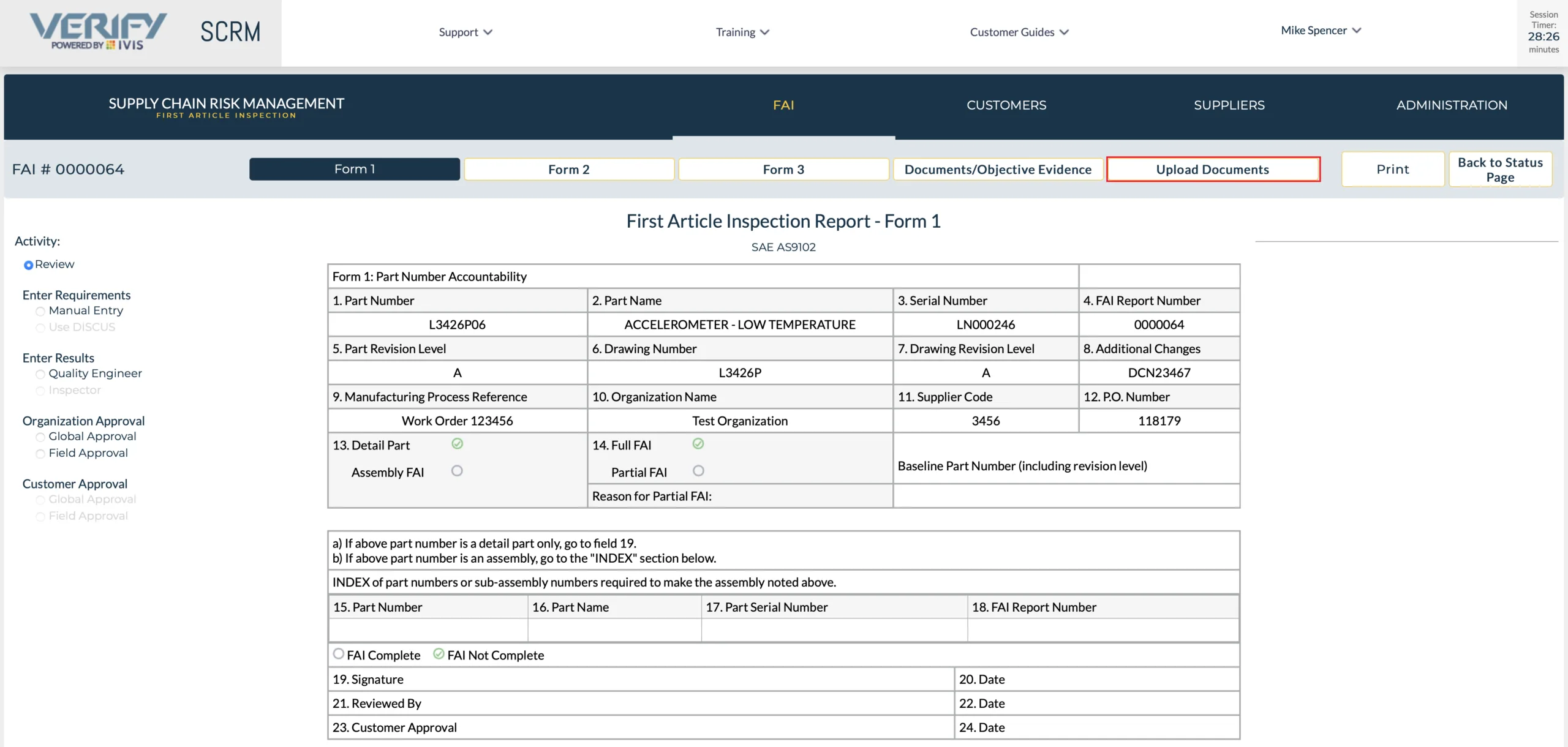 Attaching Documents and Objective Evidence to a First Article Inspection Report (FAIR)